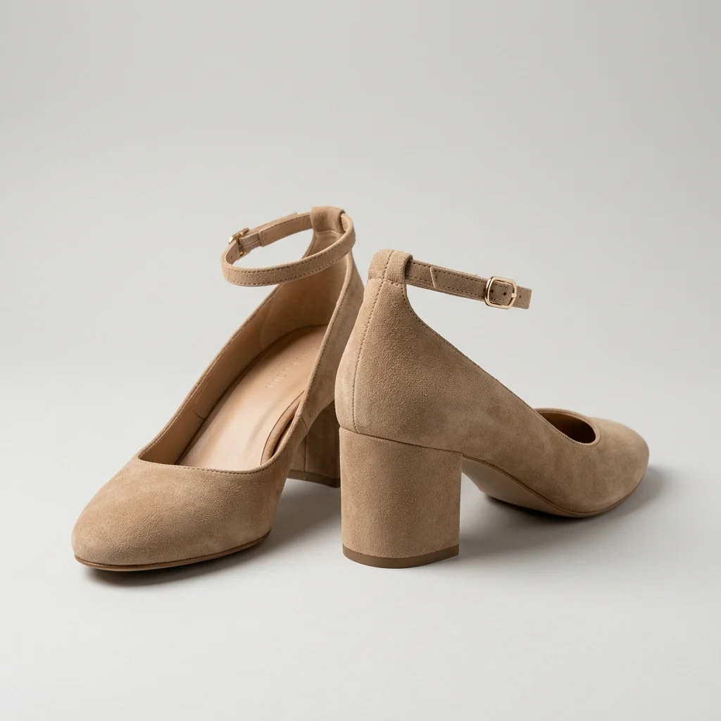 FootVibe Graceful Step Ankle-Strap Block Heels - Image 3
